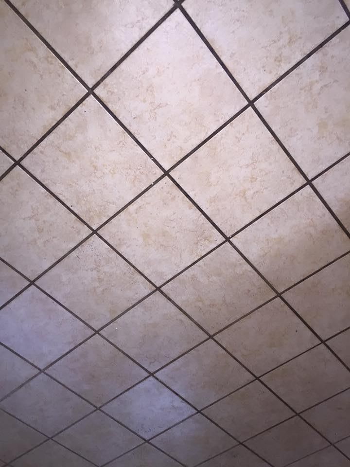 GROUT JOB BEFORE CLEANING