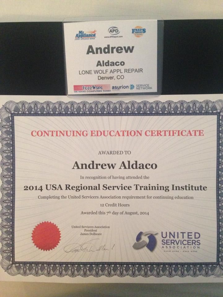 My Regional Training certificate that I renew ever