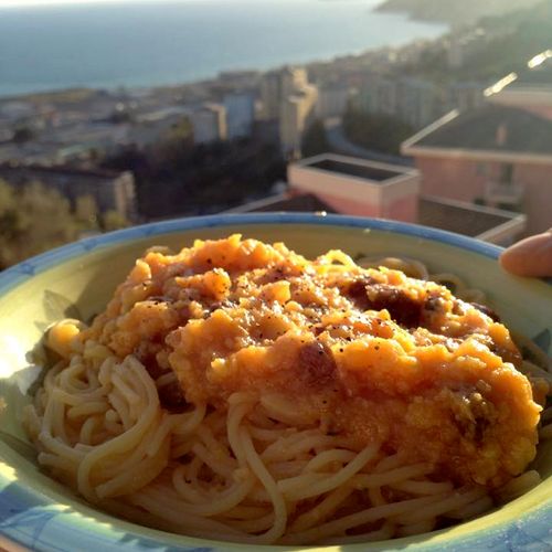 Spaghetti Alla Riminata, sicilian recipe. Looking 