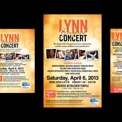 Flyers, Posters and Tickets for United Way's Lynn 