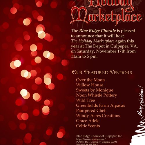A flyer for a local choral group in Culpeper, VA