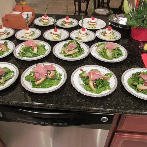 Salads and appetizers ready to serve!