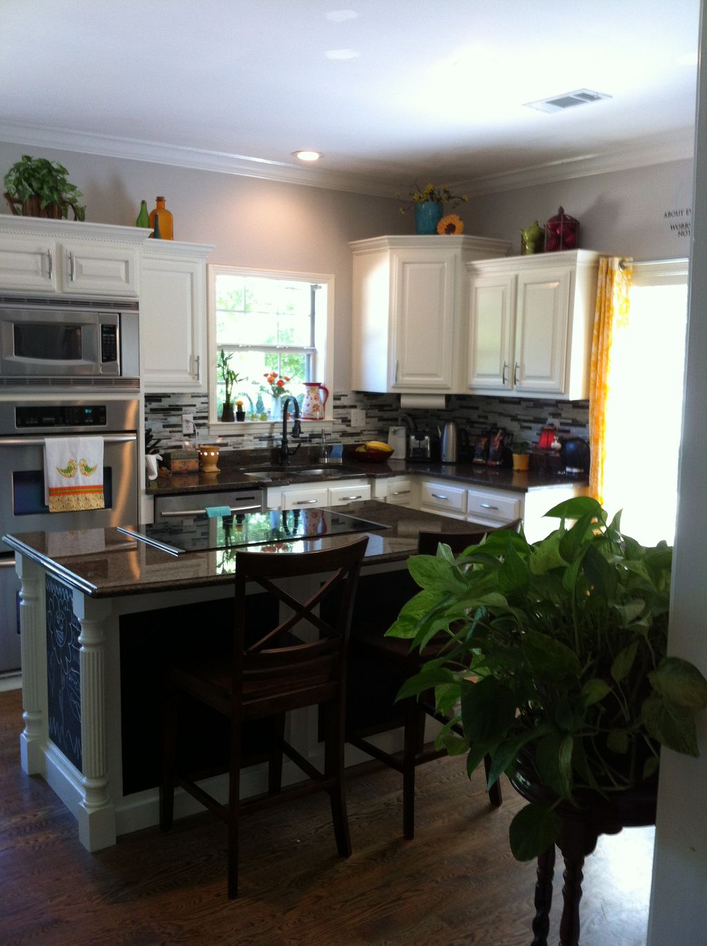 Kitchen cabinets, walls and trim we painted in Sou