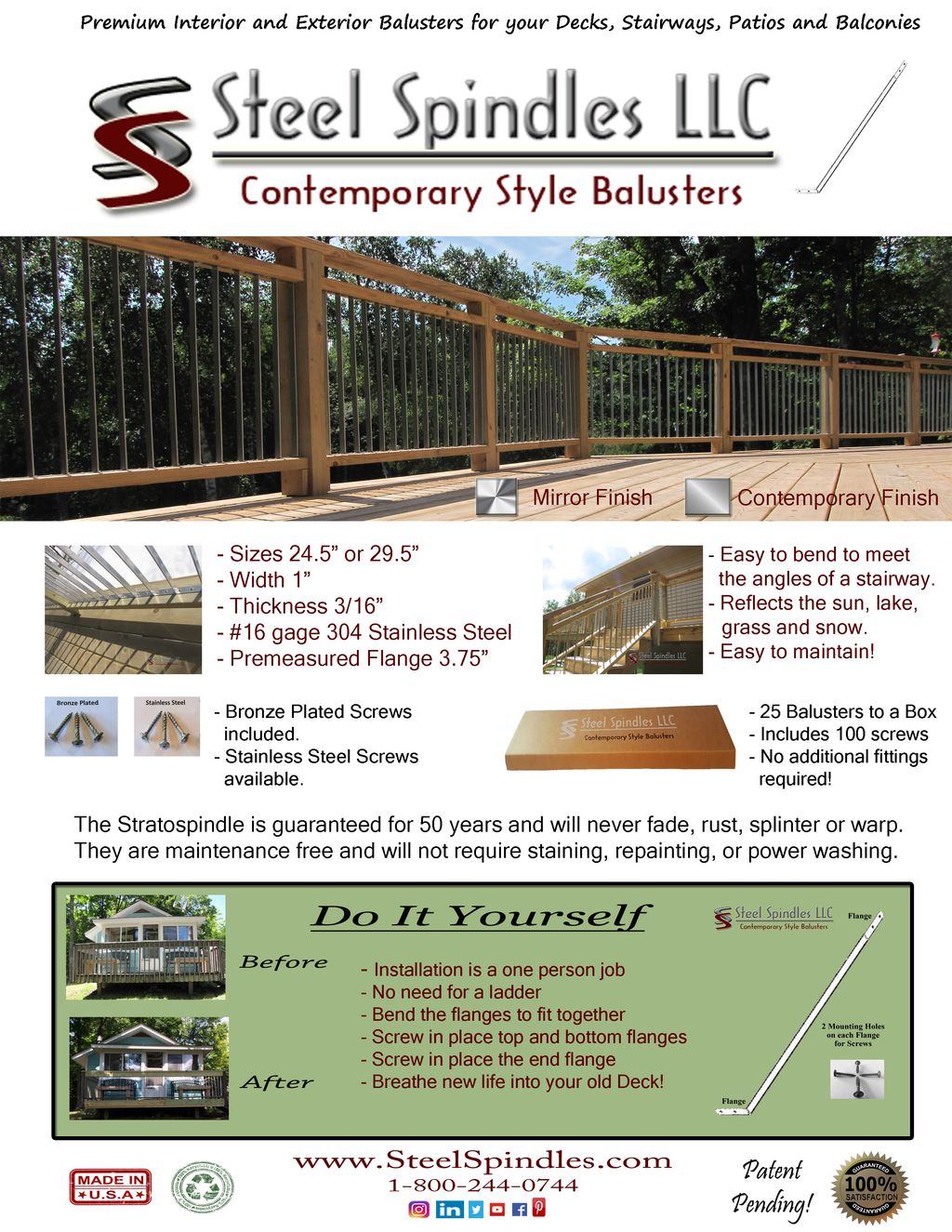 Flyer designed for Steel Spindles LLC