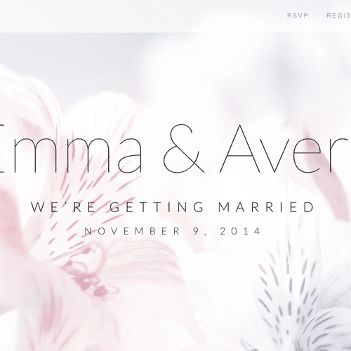 Our favorite wedding website design!