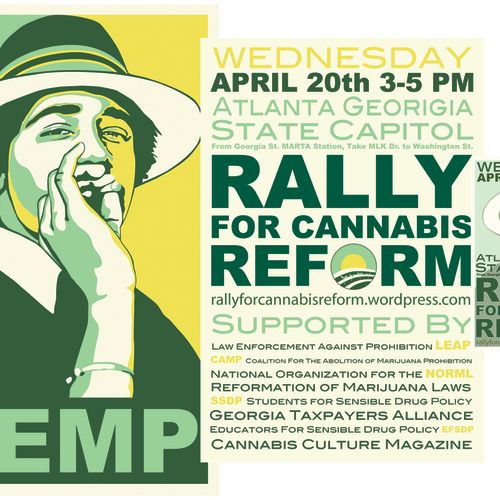 Rally For Cannabis Reform. - Public protest poster