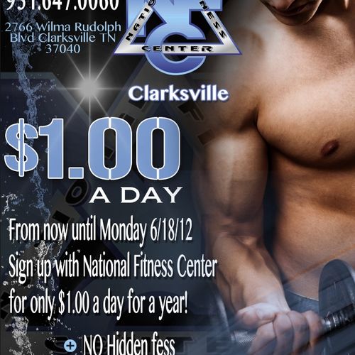 National Fitness Center ad designed and published.
