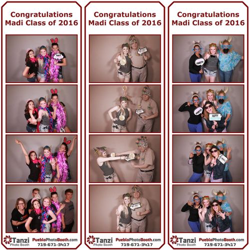 Graduation party offering users full color, retro,