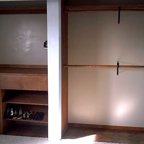 I built this closet organizer for my clients daugh