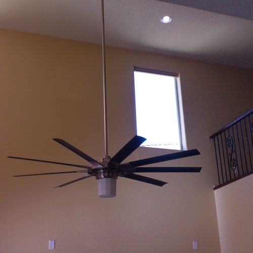 Interior painting and
Ceiling fans installed