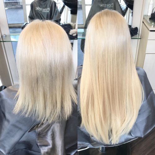 Before & After HairTalk Hair Extensions 