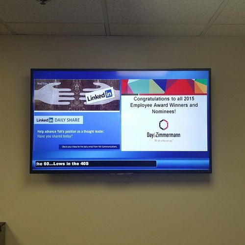 commercial property tv mount with hidden cables