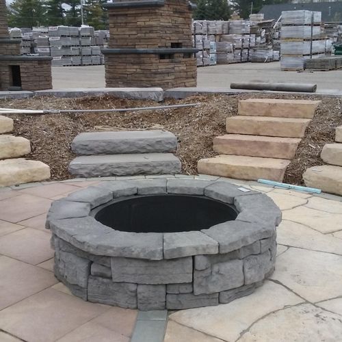 Fire pits, pavers and retaining walls...
installed