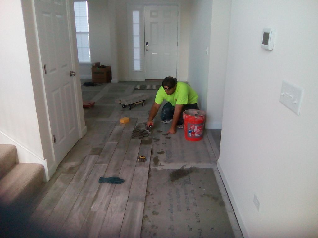 Just finishing up the enrty to this beautiful home
