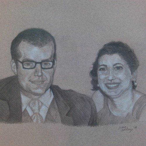 Commissioned portrait of a couple