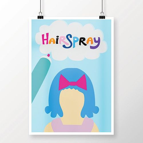 Hairspray font and poster design