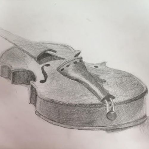 Study of a Violin-pencil