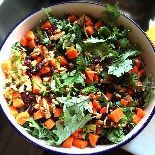 Kale and Cranberry Walnut Salad