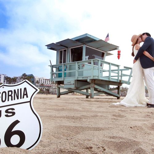 Wedding Photo Shoots at Santa Monica Beach. - LIGG