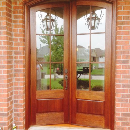 Refinished solid 8' oak door that was too dry and 