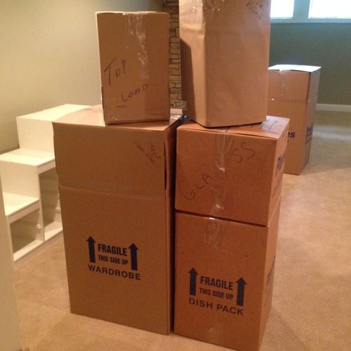 We offer Full-Service Moving. We will Pack you up!