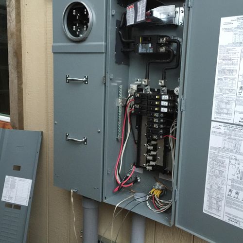 Installing 400A/240V main meter panel located at S