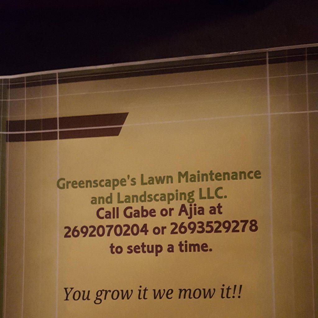 Greenscape's lawn maintenance and Landscaping