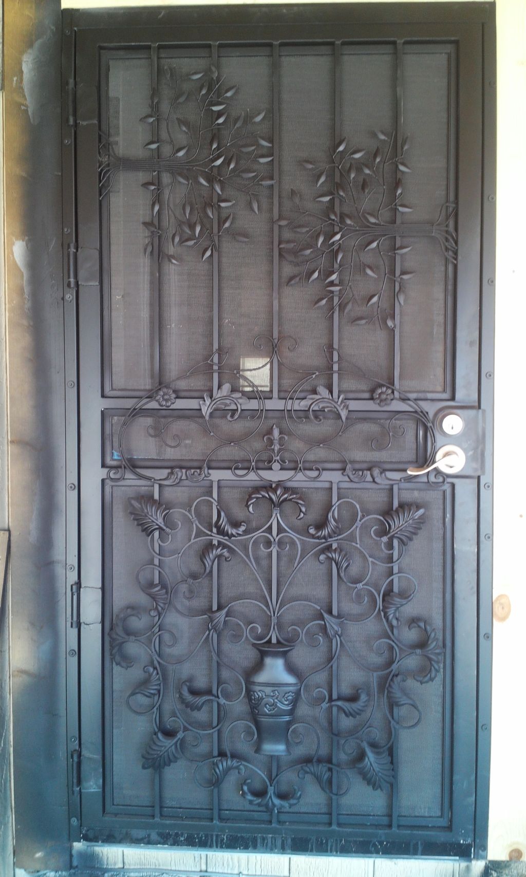 Custom made doors with a removable pet screen. I b