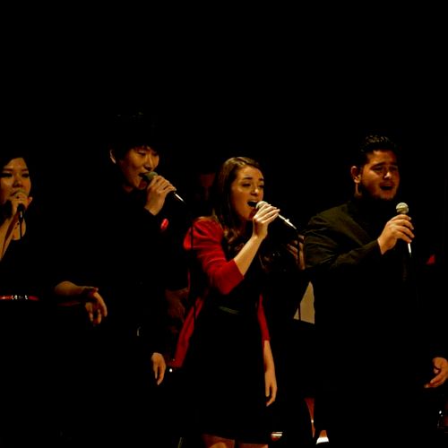 Singing with Azusa Pacific University's vocal jazz