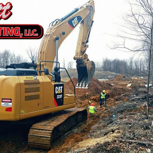 Storm sewer installation and site work job in Port