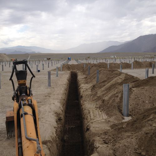 Trenching for solar power project in Palm Springs 