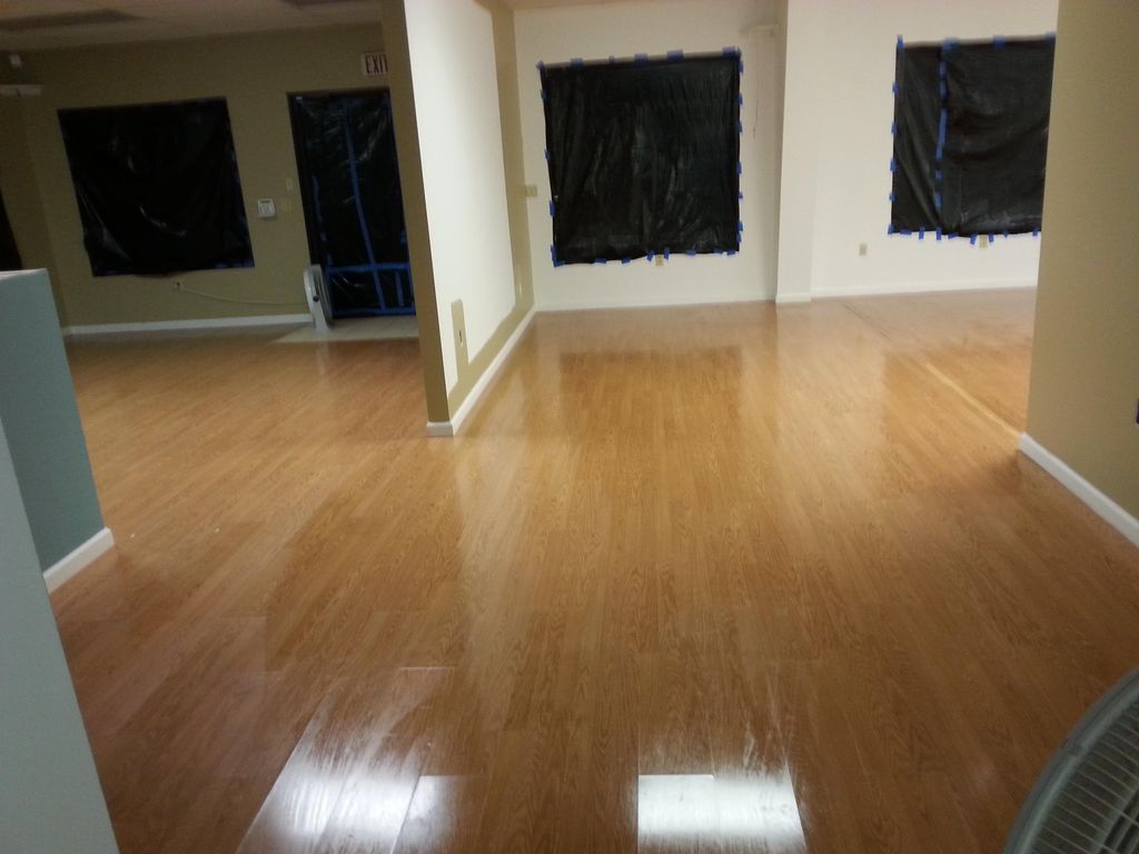 Covered with drywall dust, scuffs and scratches...