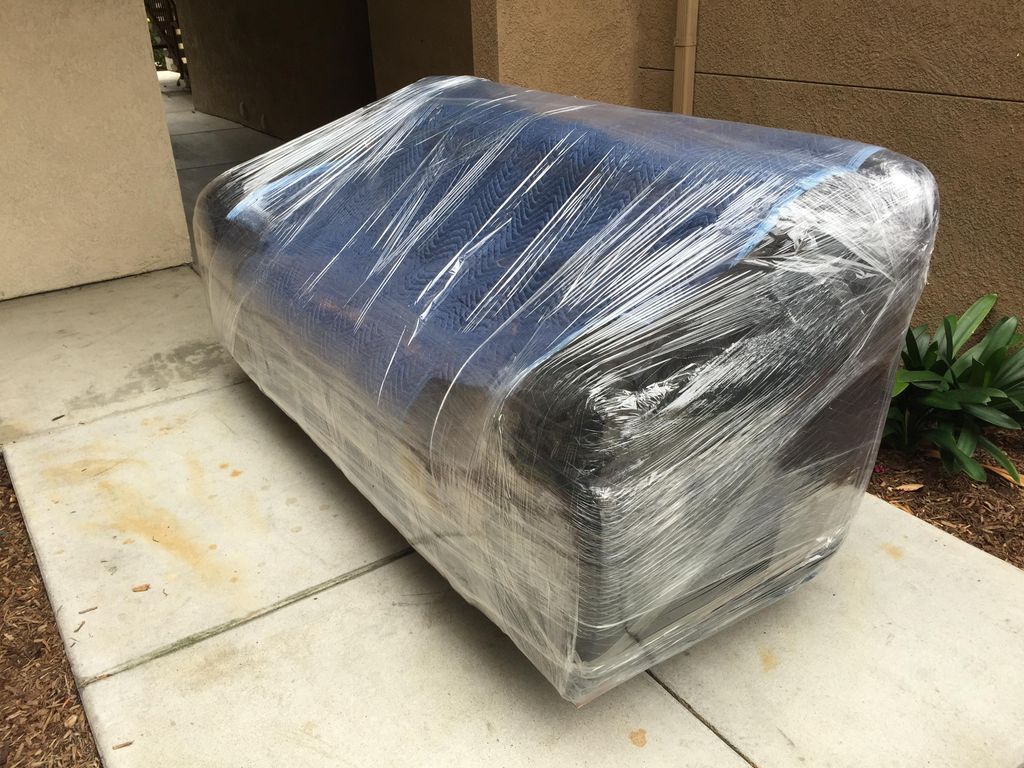 Your couch on its way to the truck.