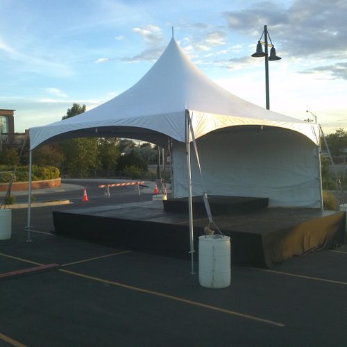 Panel Stage and Tent.  A cost effective and modula