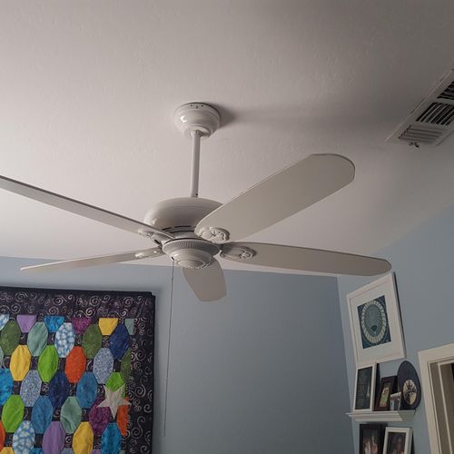 Ceiling fan, no existing electric box