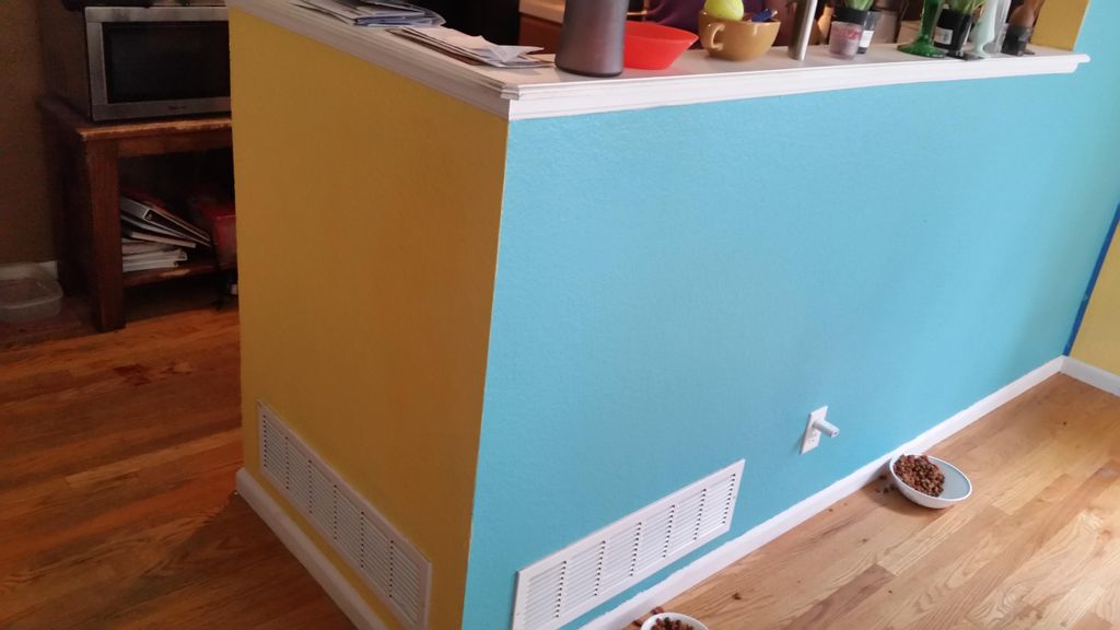 painted the inside of a home, two different colors