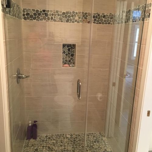 New Shower, Custom made Shower Door