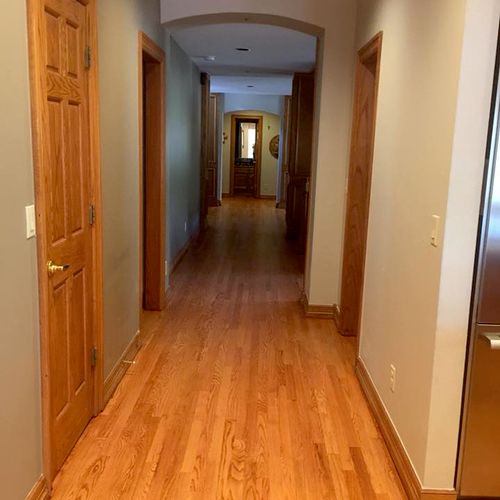 Hardwood Flooring and baseboard cleaning
