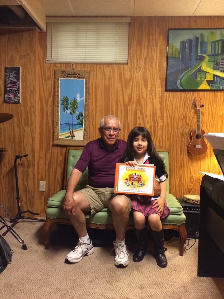 Sadie graduated her first piano book.