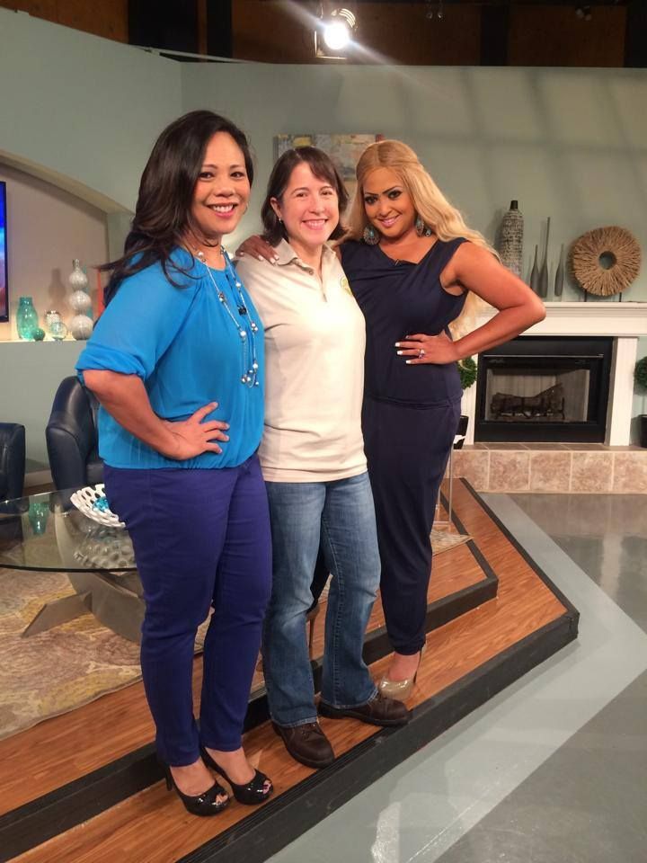 On the set of Great Day SA, August 18, 2014.