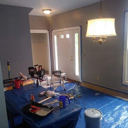 set up for our 1st full house interior paint job.