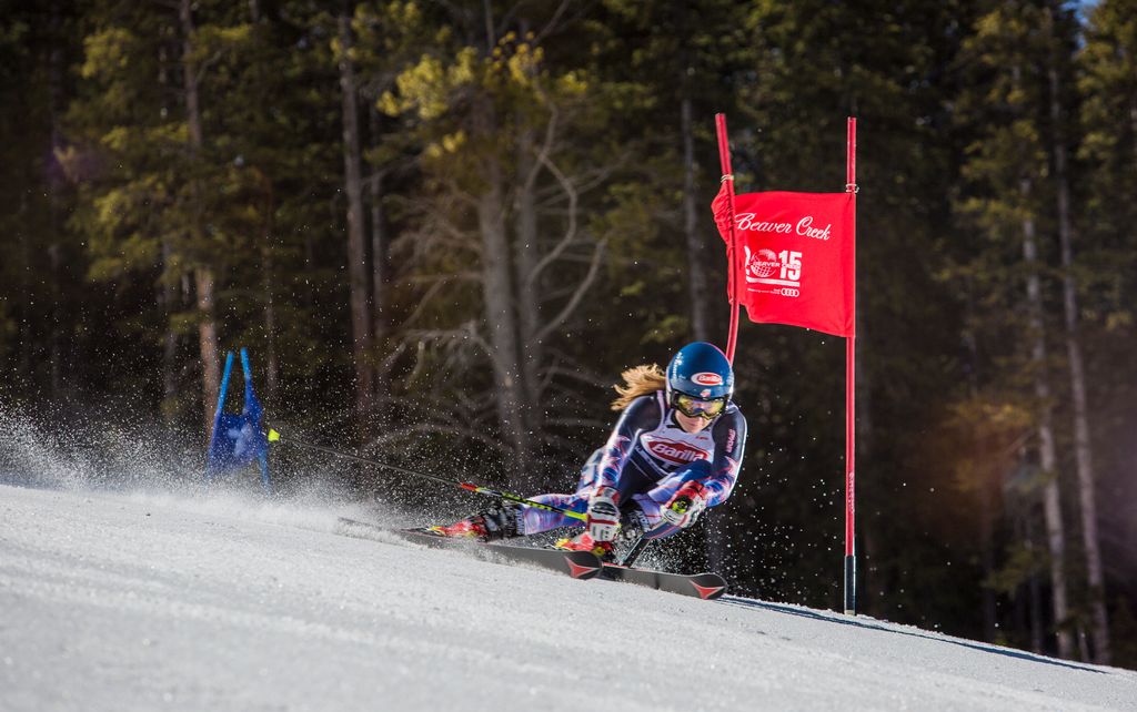 B Shot of Mikaela Shiffrin during her Barilla Shoo