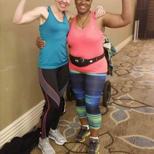 With my client Basheba who lost over 30lb in 4 mon