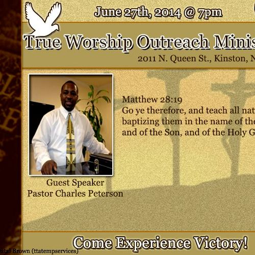 True Worship Outreach Ministries Guest Speaker Fly