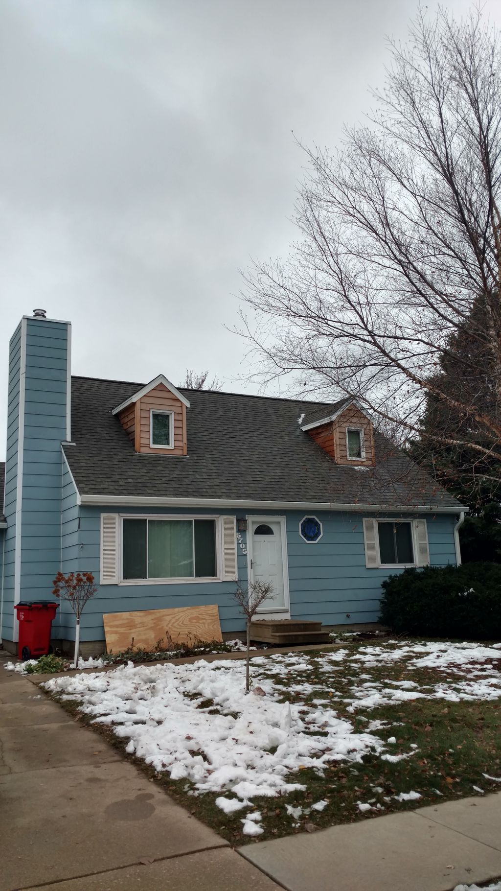 New roof, new cedar siding on dormers