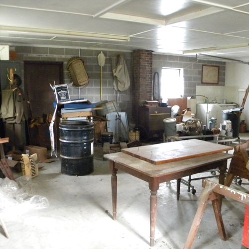 This is an interior of a workshop/garage at the re