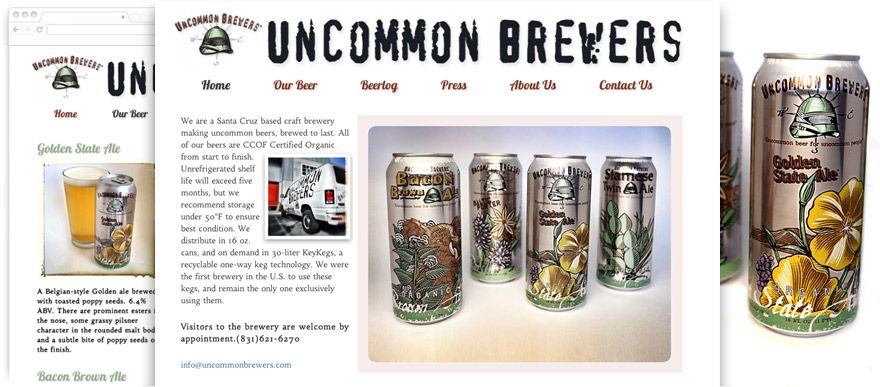 Web design, photography and label illustration for