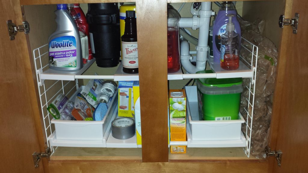 Under the kitchen sink can be an organized and eff