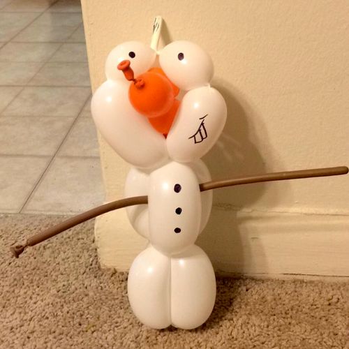 Olaf balloon I designed for a Frozen themed birthd