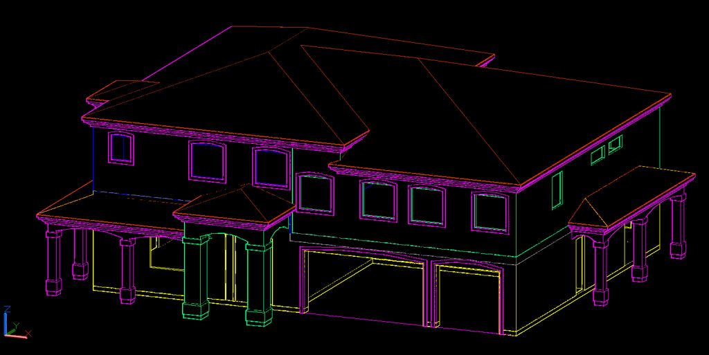 Here is a 3D model of a house remodel that I desig